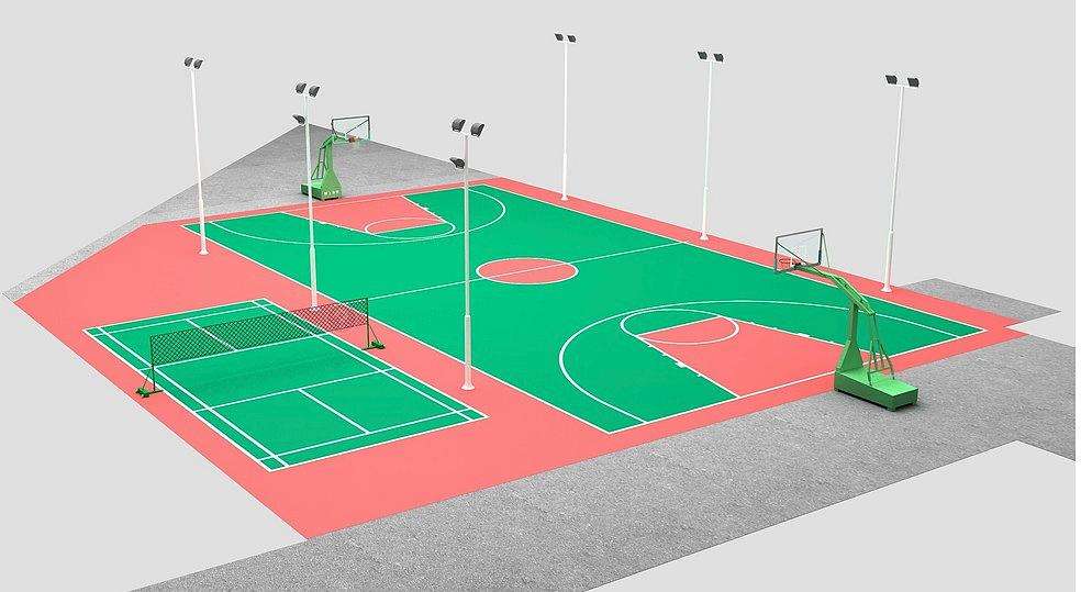 杭州塑膠籃球場(chǎng)_球場(chǎng)材料